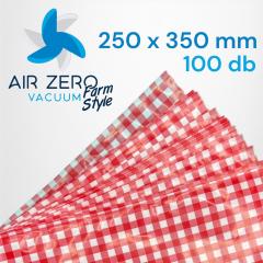 250 x 350mm  Air Zero vákuumtasak Farm Style piros-fehér kockás (100 db)