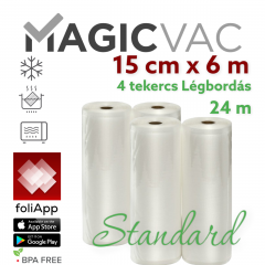 Magic Vac® Standard légbordás vákuumfólia tekercs 15 x 600 cm (4 db/csomag)