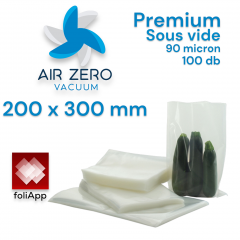 200 x 300 mm Air Zero Premium Vákuumtasak sous vide minőség (100 db)