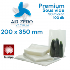 200 x 350 mm Air Zero Premium Vákuumtasak sous vide minőség (100 db)